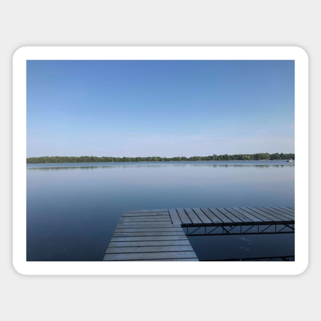 Dock on the Lake Sticker by Humerushumor